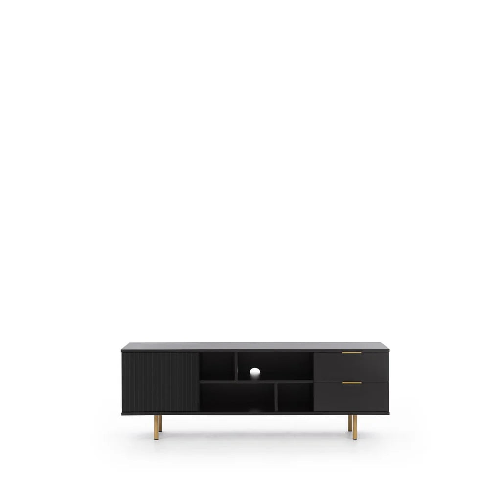 Nubia Wooden TV Cabinet in Black 150cm