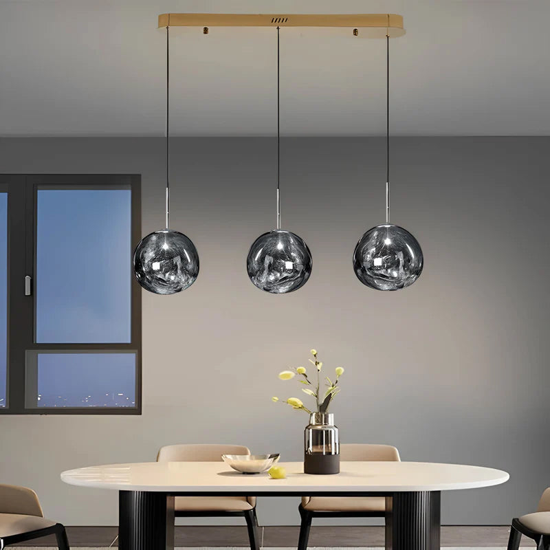 Luna Resin Lava Glass Plated Pendant Light