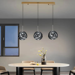 Luna Resin Lava Glass Plated Pendant Light - Furniture One Shop
