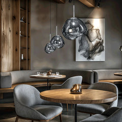 Luna Resin Lava Glass Plated Pendant Light - Furniture One Shop