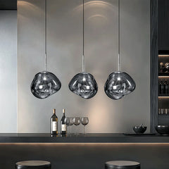 Luna Resin Lava Glass Plated Pendant Light - Furniture One Shop
