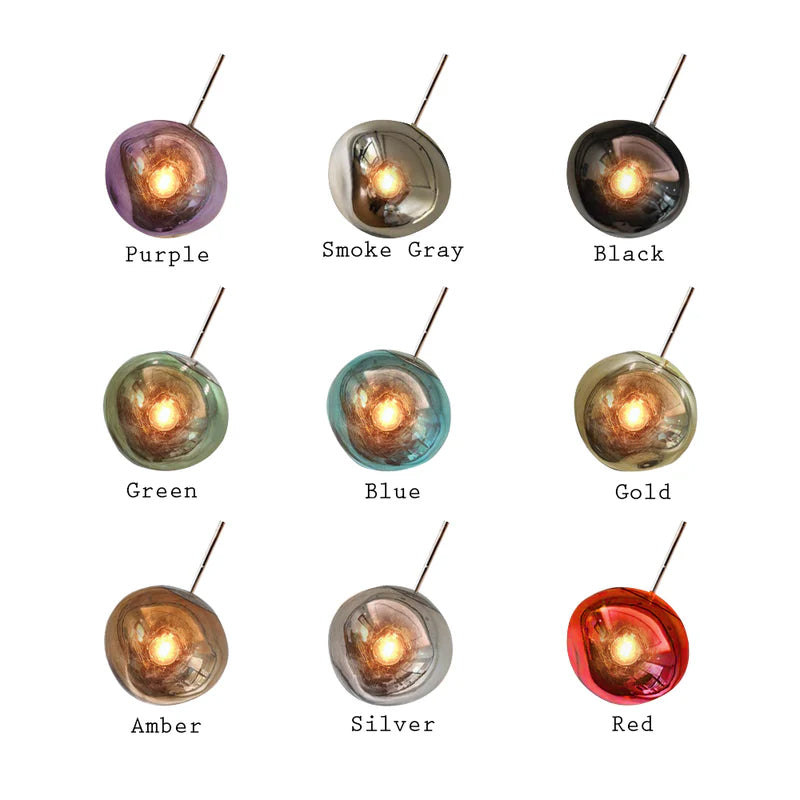 Luna Resin Lava Glass Plated Pendant Light