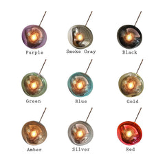 Luna Resin Lava Glass Plated Pendant Light - Furniture One Shop