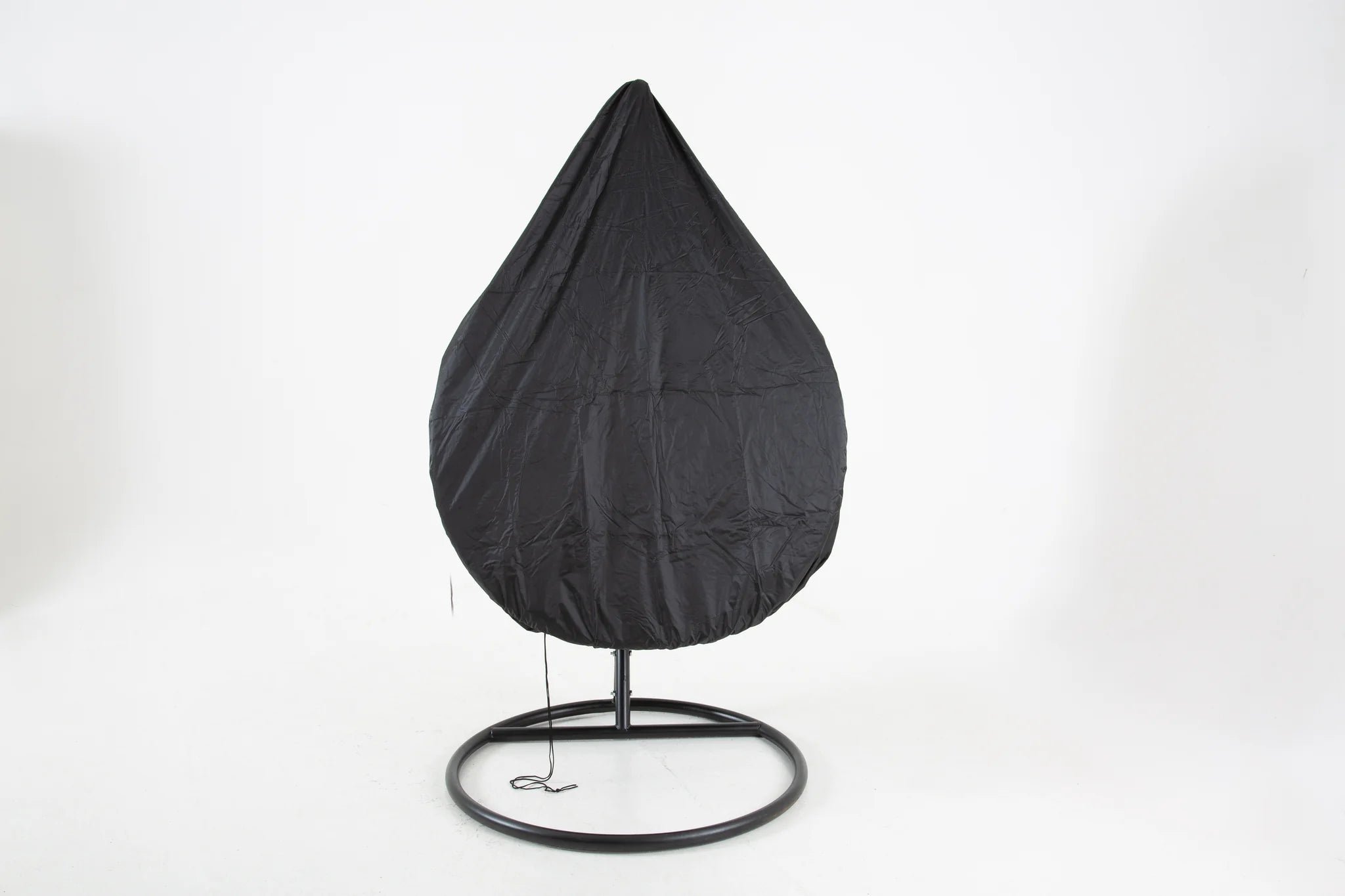 Onyx Large Hanging Swing Pod Egg Chair with deep Grey Cushions in Black