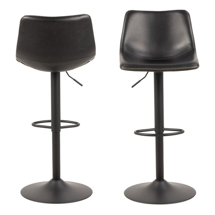 Oregon Bar Stool in Black Set of 2