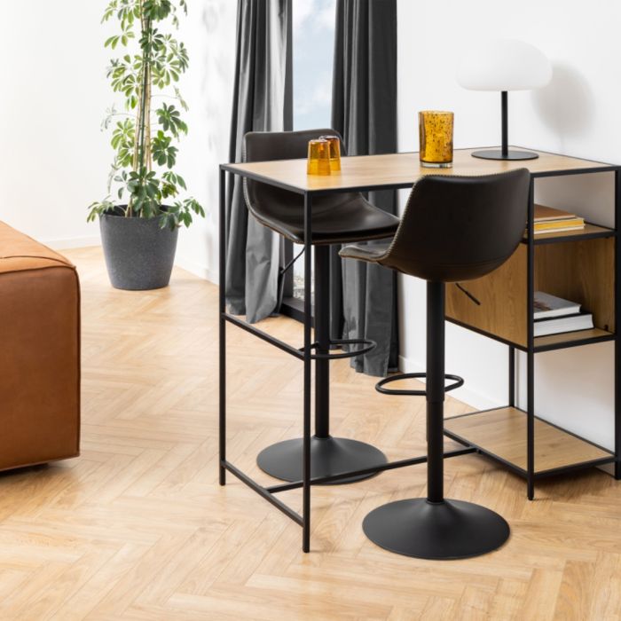 Oregon Bar Stool in Black Set of 2