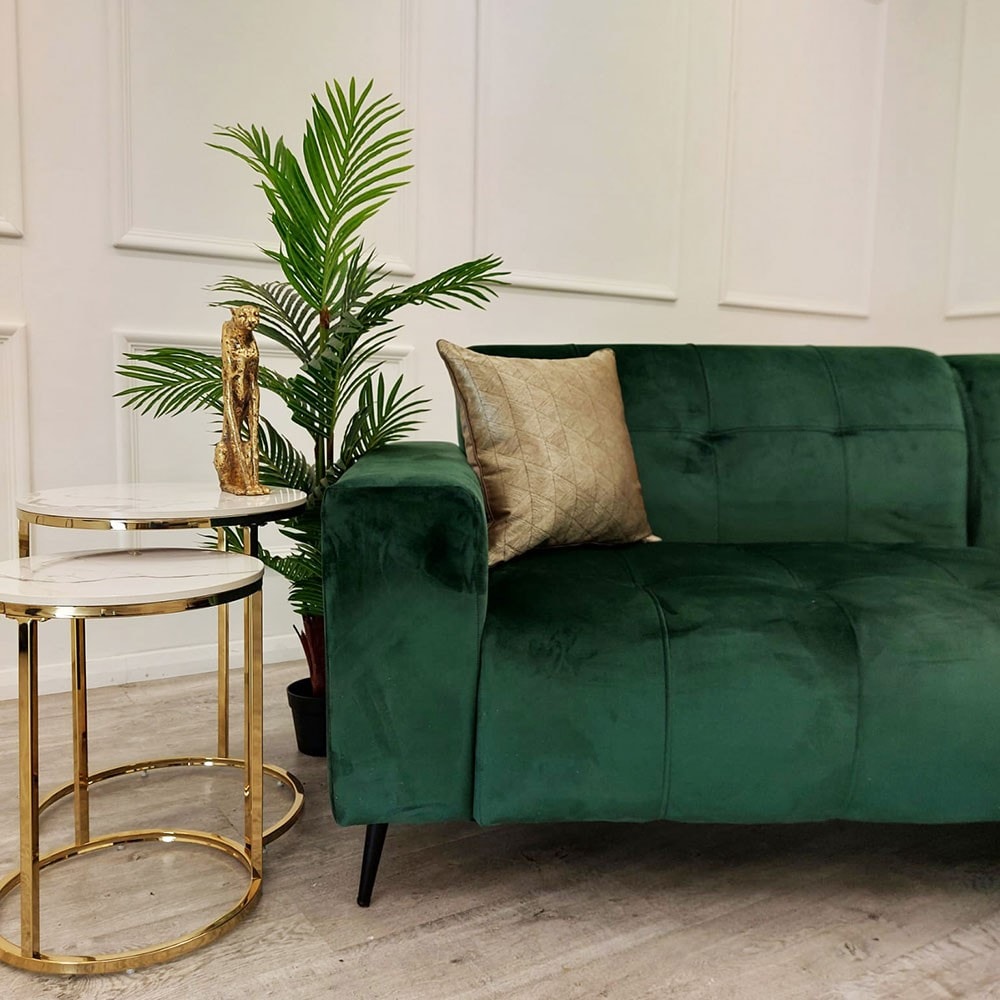 Oslo 2 Seater Open Plan Sofa in Emerald Green