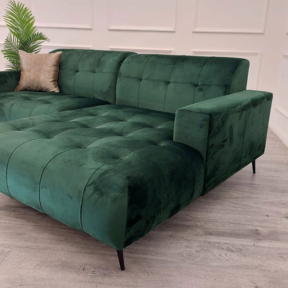 Oslo 2 Seater Open Plan Sofa in Emerald Green