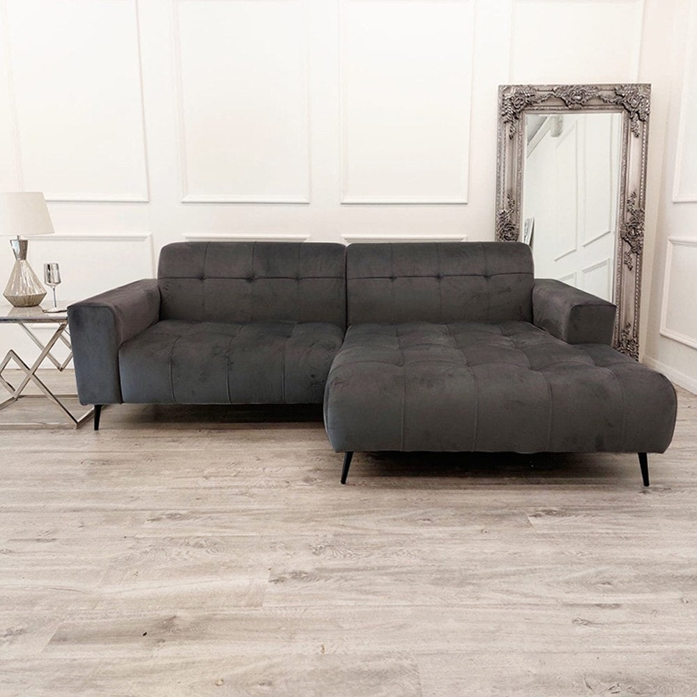 Oslo 2 Seater Open Plan Sofa in Steel Grey