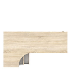 Oslo Desk 2 Drawer in White and Oak FSC Mix 70 % NC-COC-060652 - UK - Furniture One Shop