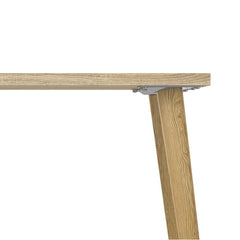Oslo Desk 2 Drawer in White and Oak FSC Mix 70 % NC-COC-060652 - UK - Furniture One Shop