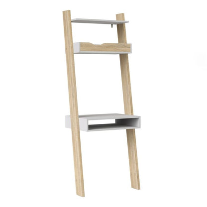 Oslo Leaning Desk in White and Oak FSC Mix 70 % NC-COC-060652 - UK