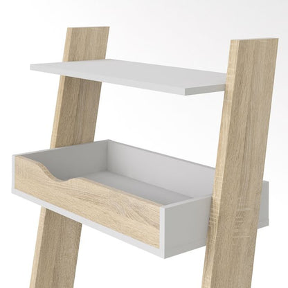 Oslo Leaning Desk in White and Oak FSC Mix 70 % NC-COC-060652 - UK