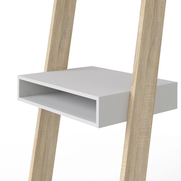 Oslo Leaning Desk in White and Oak FSC Mix 70 % NC-COC-060652 - UK