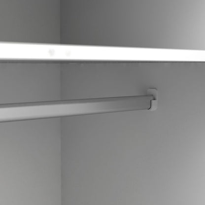 Oslo Wardrobe with 3 Doors 3 Drawers in White and Oak - UK