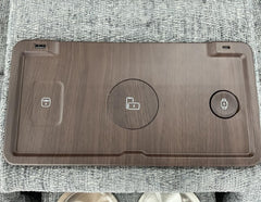 Owen Electric Recliner Sofa In Grey Fabric 3 Seater with Wireless Charging & Console