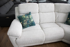 Owen Fabric Electric Recliner Corner Sofa In Beige