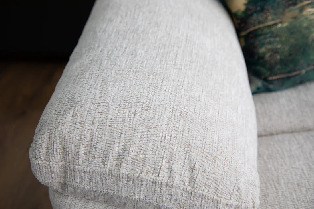 Owen Fabric Electric Recliner Corner Sofa In Beige