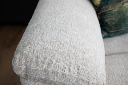 Owen Fabric Electric Recliner Corner Sofa In Beige