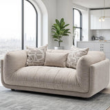 Oxford 2 Seater Fabric Sofa In Beige