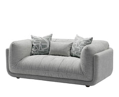 Oxford 2 Seater Fabric Sofa In Grey