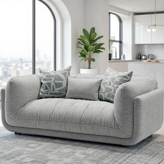 Oxford 2 Seater Fabric Sofa In Grey