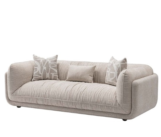 Oxford 3 Seater Fabric Sofa in Beige
