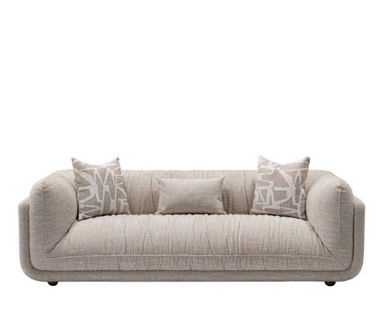 Oxford 3 Seater Fabric Sofa in Beige