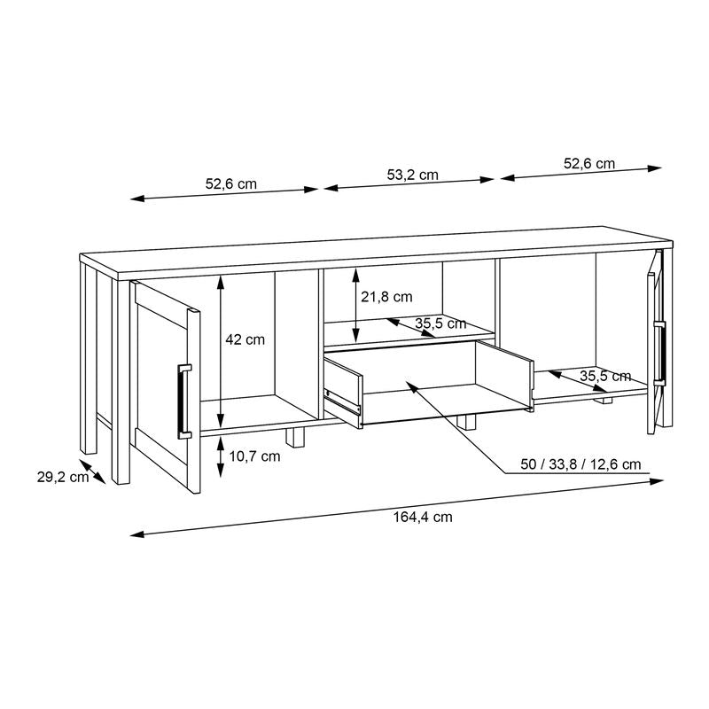 Malte Brun TV Unit  in Waterford Oak