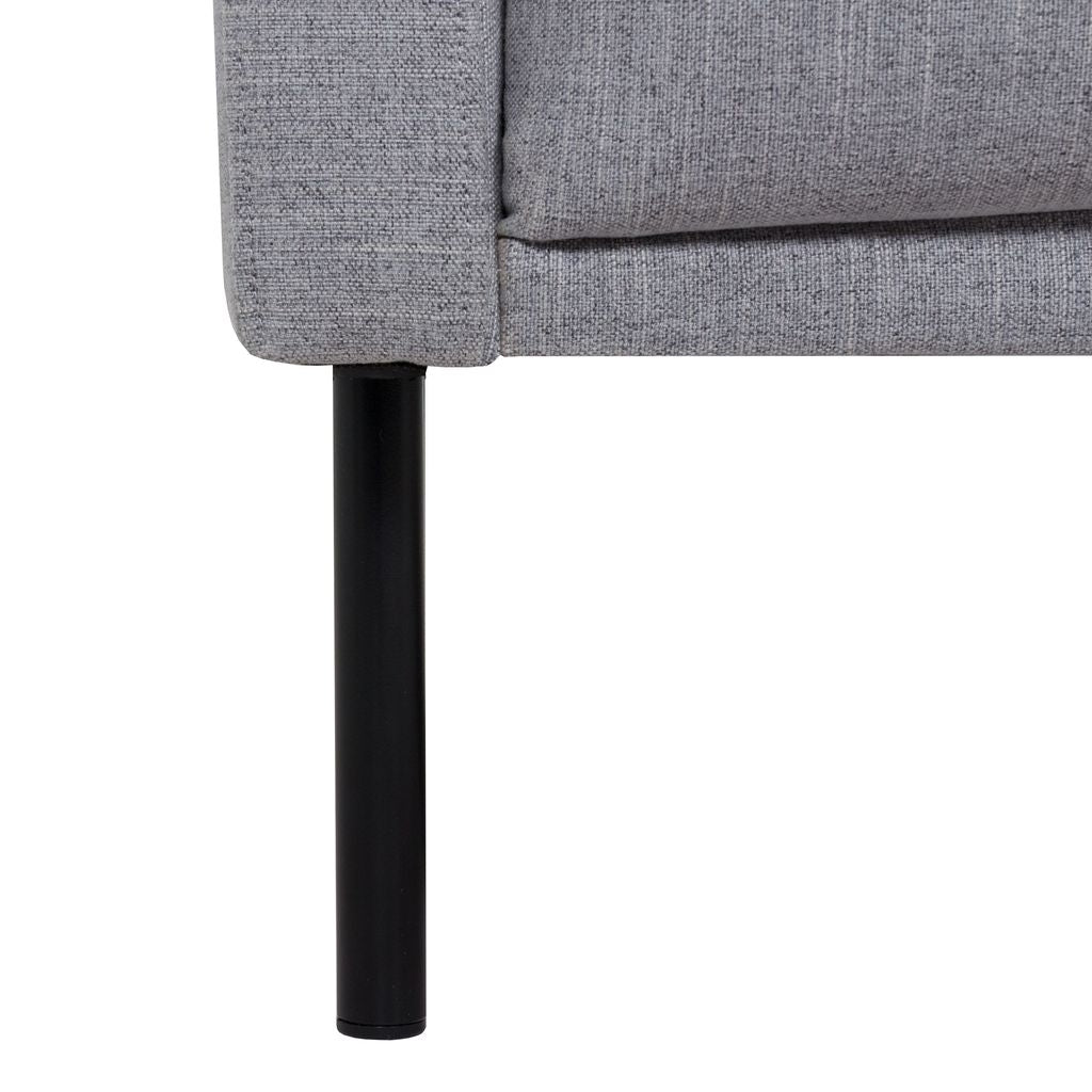 Larvik Chaise longue Sofa (RH) - Grey, Black Legs