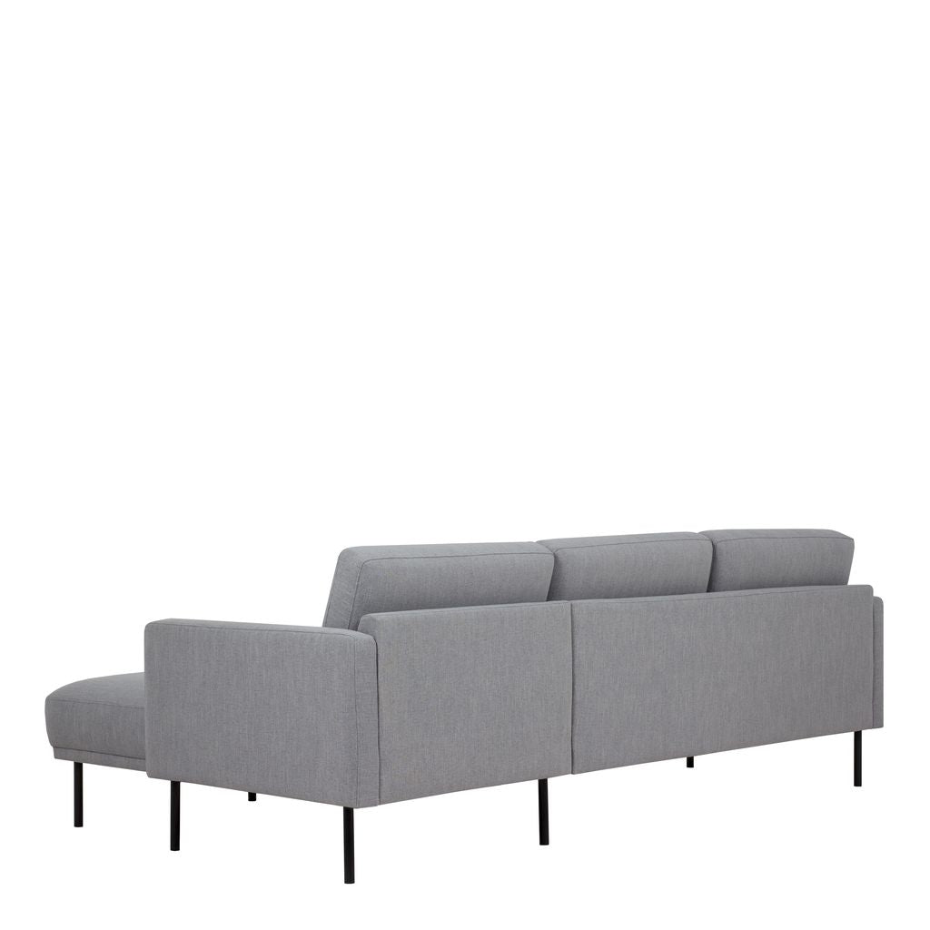 Larvik Chaise longue Sofa (RH) - Grey, Black Legs