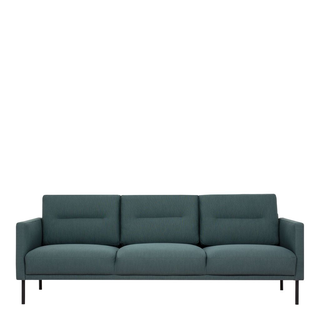 Larvik 3 Seater Sofa - Dark Green, Black Legs