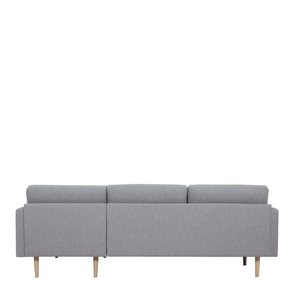 Larvik Chaise longue Sofa (RH) - Grey, Oak Legs