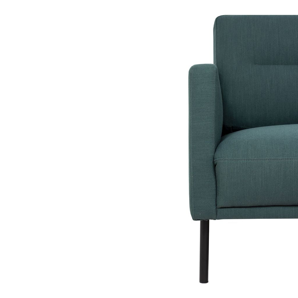 Larvik Chaise longue Sofa (RH) - Dark Green, Black Legs