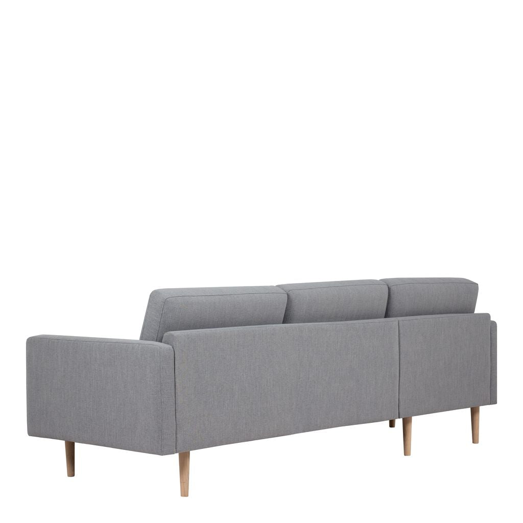 Larvik Chaise longue Sofa  (LH) - Grey, Oak Legs