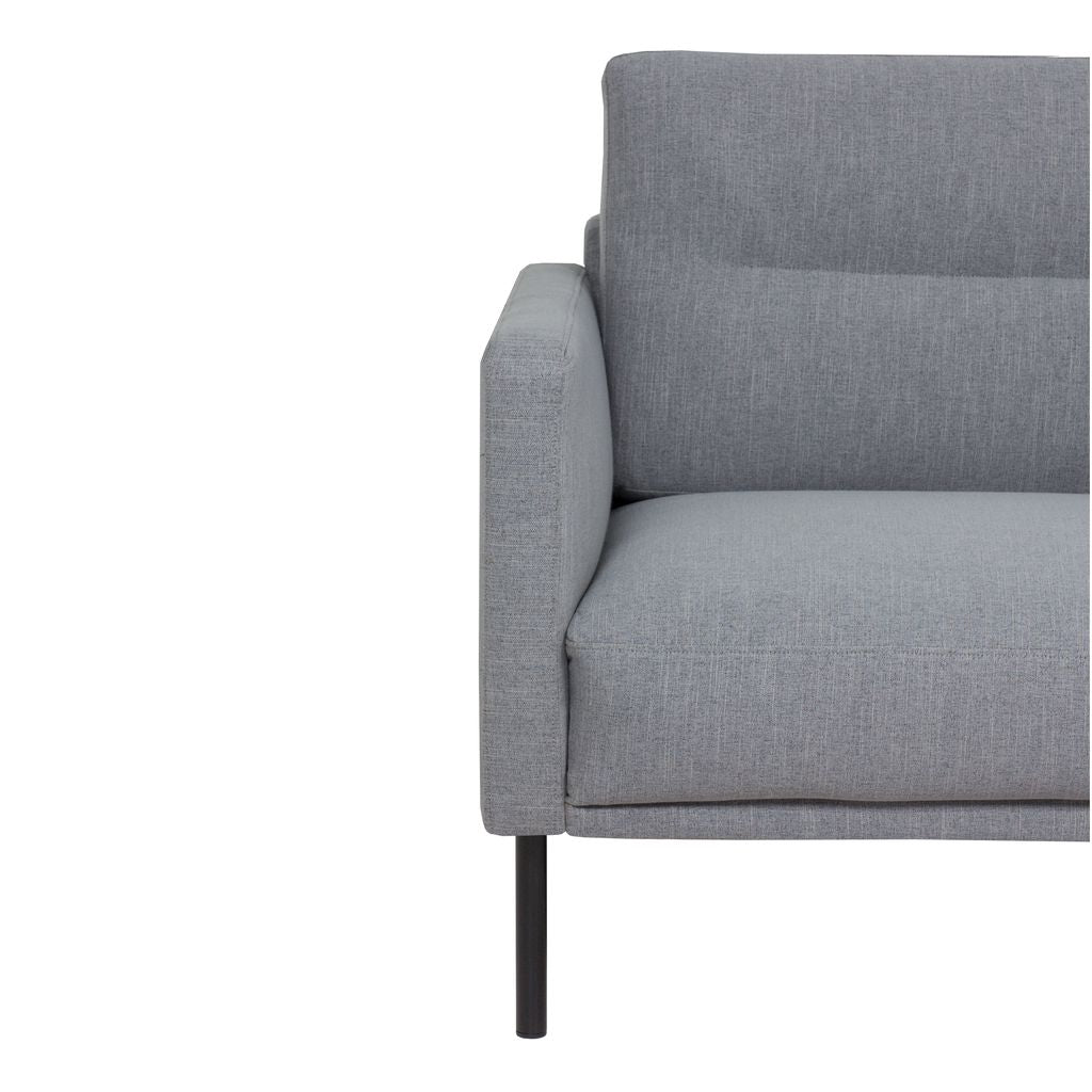 Larvik Chaise longue Sofa (RH) - Grey, Black Legs