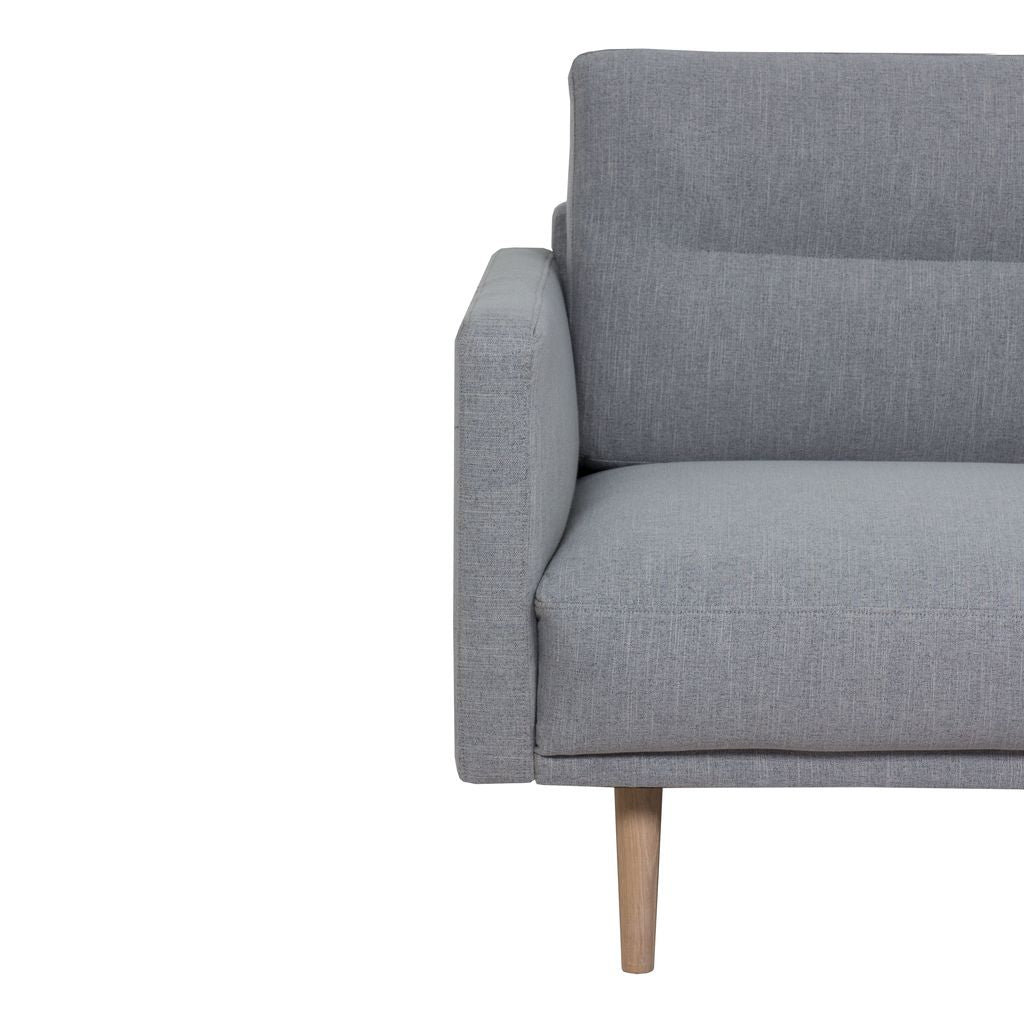 Larvik Chaise longue Sofa (RH) - Grey, Oak Legs