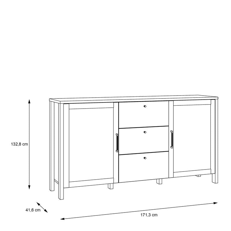 Malte Brun Sideboard with 3 Drawers and 2 Doors in Waterford Oak