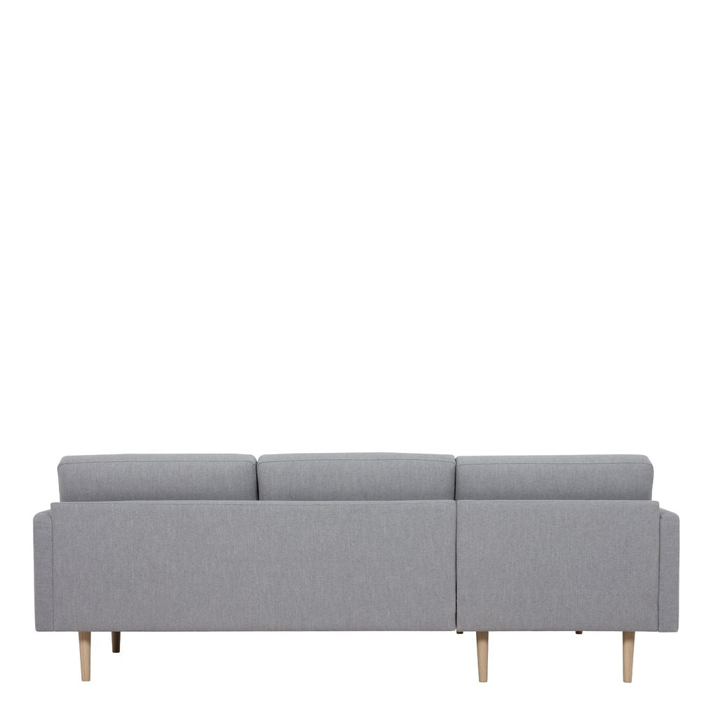 Larvik Chaise longue Sofa  (LH) - Grey, Oak Legs