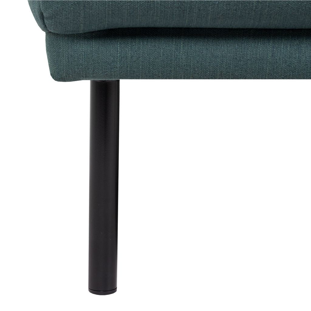 Larvik 3 Seater Sofa - Dark Green, Black Legs