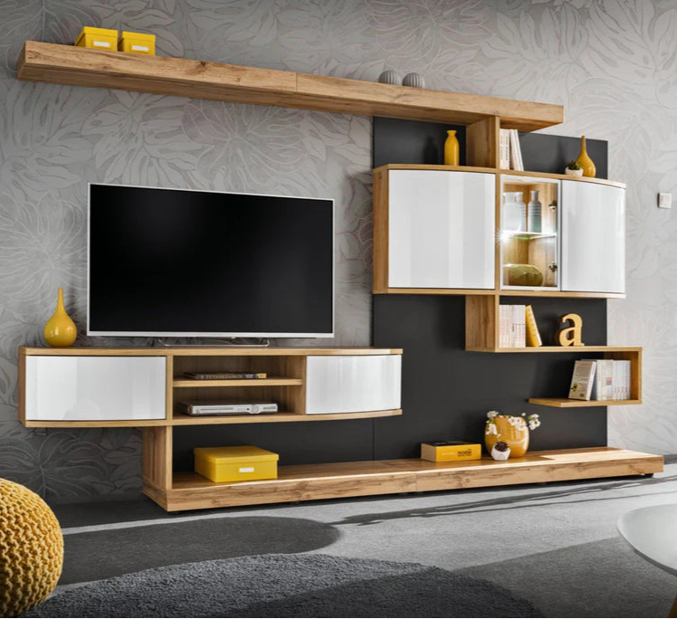 Palermo Wooden TV Entertainment Unit in Oak Wotan