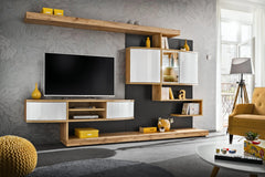 Palermo Wooden TV Entertainment Unit in Oak Wotan - Furniture One Shop