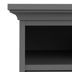 Paris Bedside 2 Drawers in Matt Grey - UK - Furniture One Shop