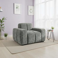 Paris Channel Tufted Armchair In Grey