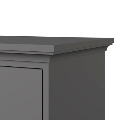 Paris Chest 5 drawers in Matt Grey - UK