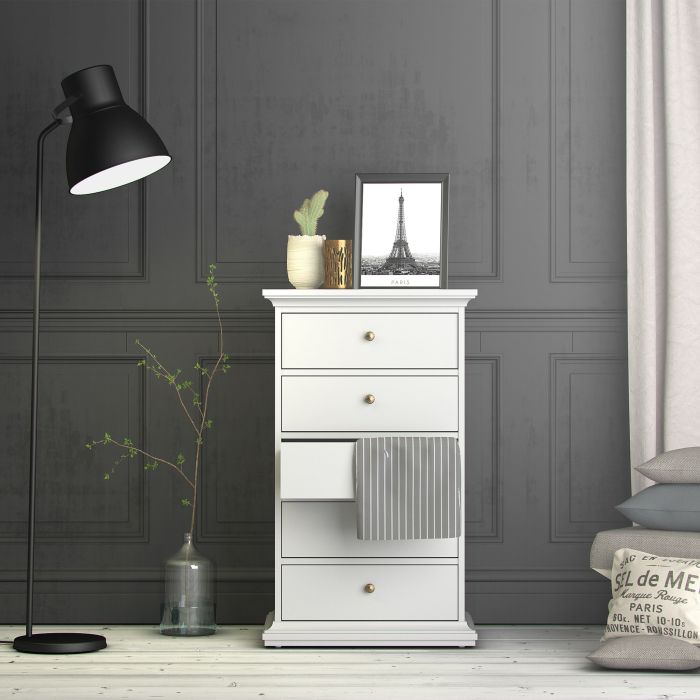 Paris Chest 5 drawers in White - UK