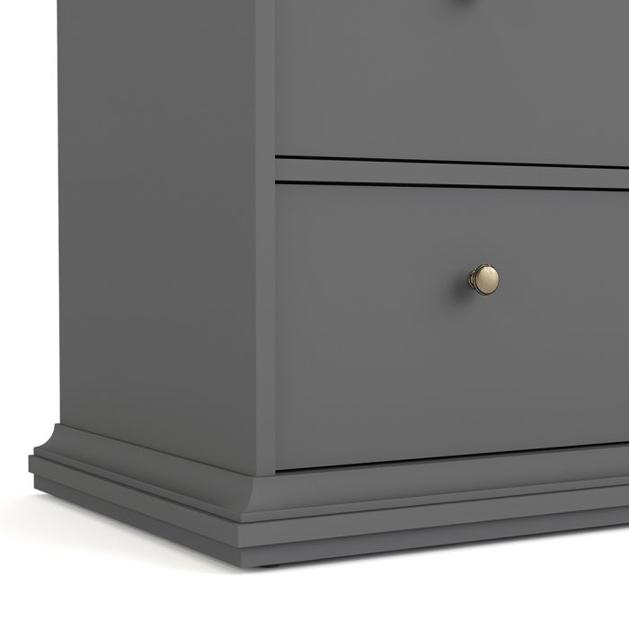 Paris Chest of 4 Drawers in Matt Grey - UK