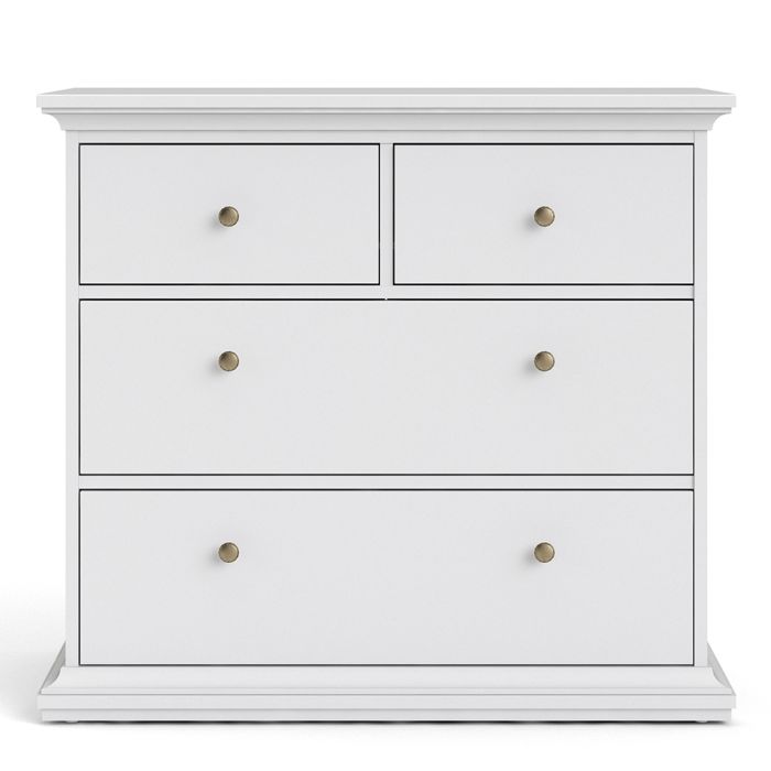 Paris Chest of 4 Drawers in White - UK