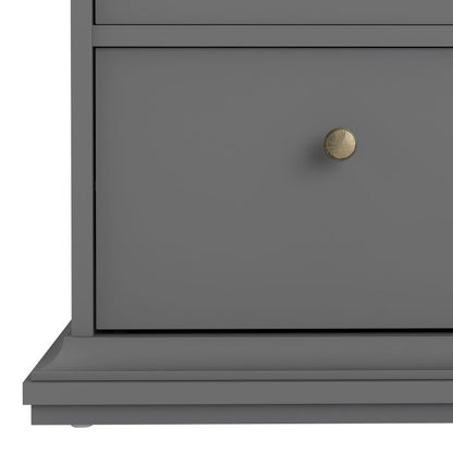 Paris Chest of 6 Drawers in Matt Grey - UK