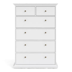 Paris Chest of 6 Drawers in White - UK